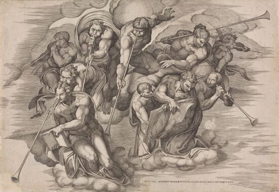 Hornblåsere. Fra Dommedag