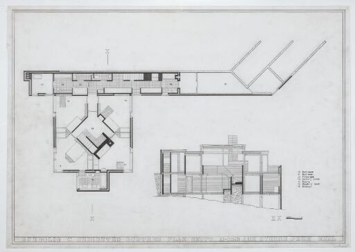 Villa C. Bødtker. Plan og snitt