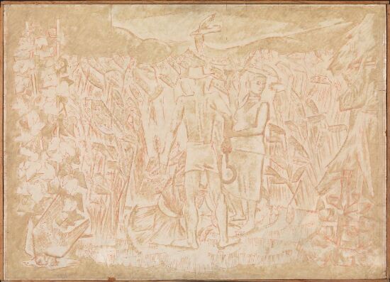 Høsten. Forarbeide til fresko i Søndermark krematorium