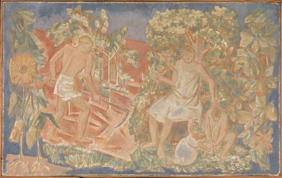 Sommeren. Forarbeide til fresko i Søndermark krematorium