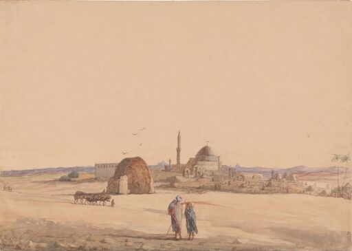 Two persons in the desert, Cairo