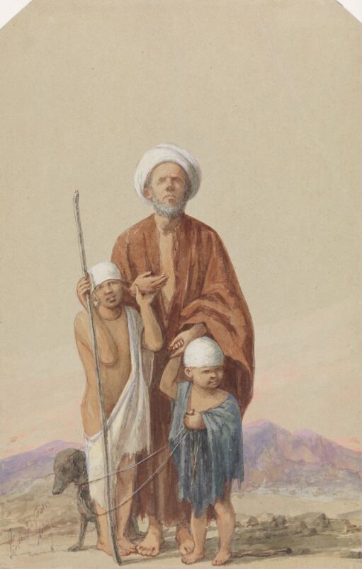 Man and two Children