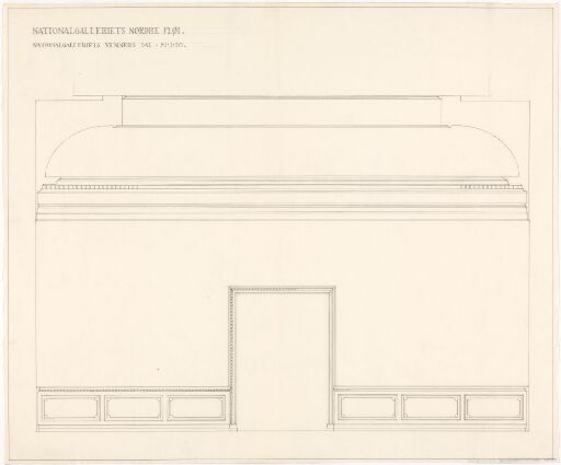 Utkast til sørvegg i Nasjonalgalleriets venners sal