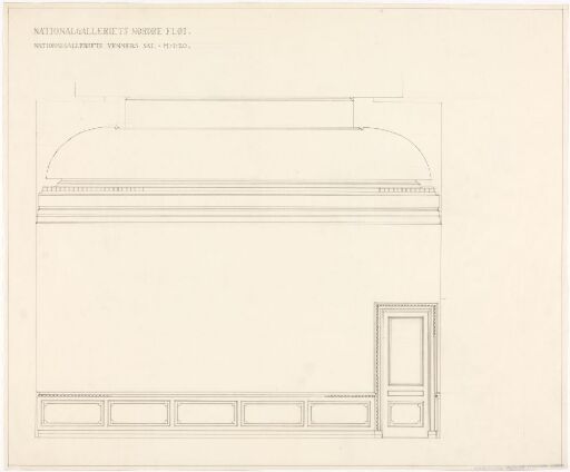 Utkast til sørvegg i Nasjonalgalleriets venners sal