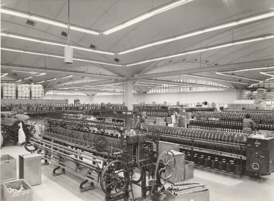 A/S Dale Worsted Yarn Factory, from the factory hall
