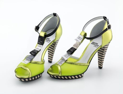 Neon labels shoes