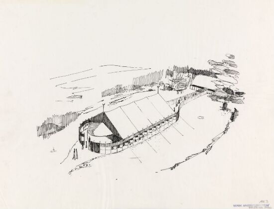 Paviljong på O.A.F.s jubileumsutstilling 1956