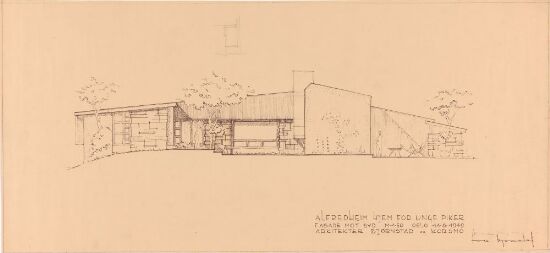 Afredheim hjem for unge piker, fasade mot syd