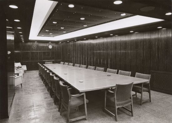 Kontorbygning med reisebyrå for SAS, styrerommet