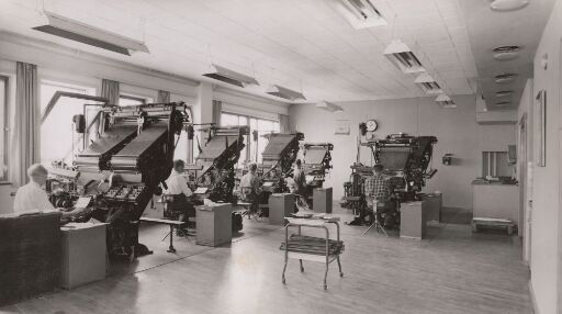 Aftenbladet's House, Machine Typesetting Room