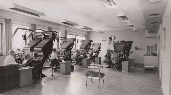 Aftenbladets hus, fra maskinsetteriet