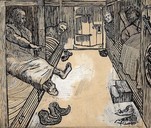 Illustrasjon til "Olav den helliges saga" i Snorre Sturlason, Kongesagaer, Kristiania 1899