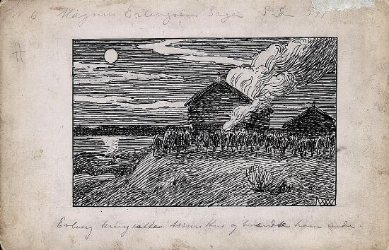 Ill. til "Magnus Erlingsons Saga" i Snorre Sturlason, Kongesagaer, Kristiania 1899