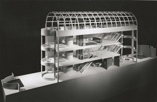 Modell av byhus i Chicago