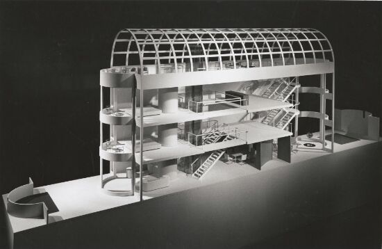 Modell av byhus i Chicago