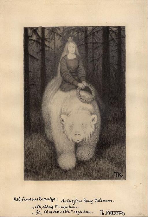 "Have you ever sat softer, have you ever seen clearer?" "No, never", she said ("White-Bear-King-Valemon")