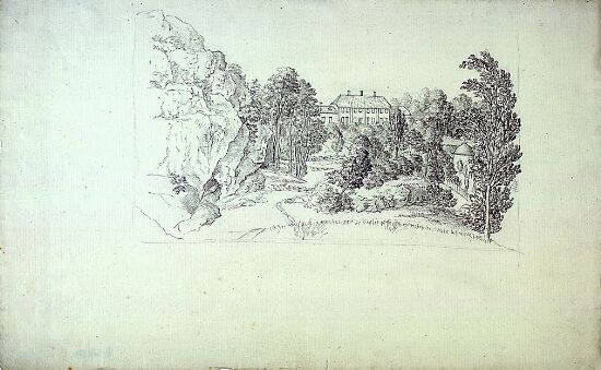 Rød herregård ved Halden