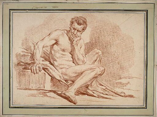 Seated Male Nude