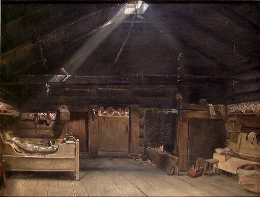 Farm Interior from Vikøy, Kvam in Hardanger