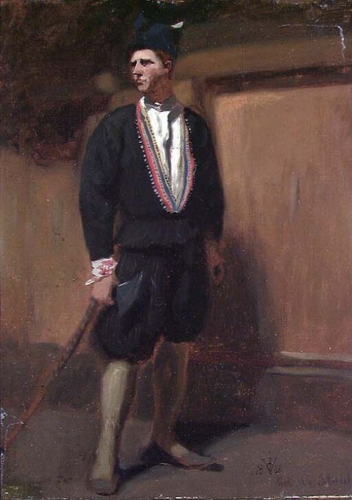 Farmer from Setesdal. Study for Fight in an old Farm House