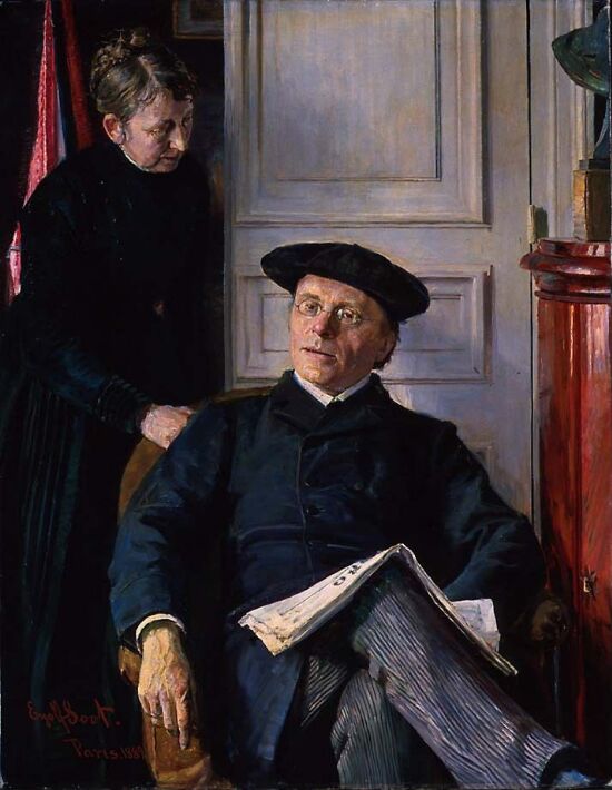 Portrait of the Author Jonas Lie and his Wife Thomasine
