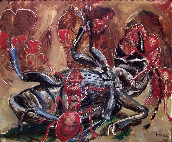 Study for a fresco decoration, Hersleb skole in Oslo