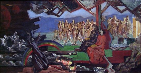 Sketch for a Frescodecoration in the University Library in Oslo