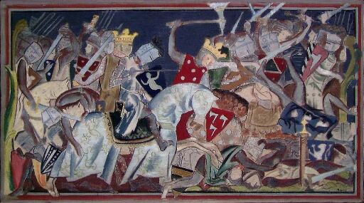 Harald Hardråde in the Battle of Stamford Bridge. Copy after a medieval