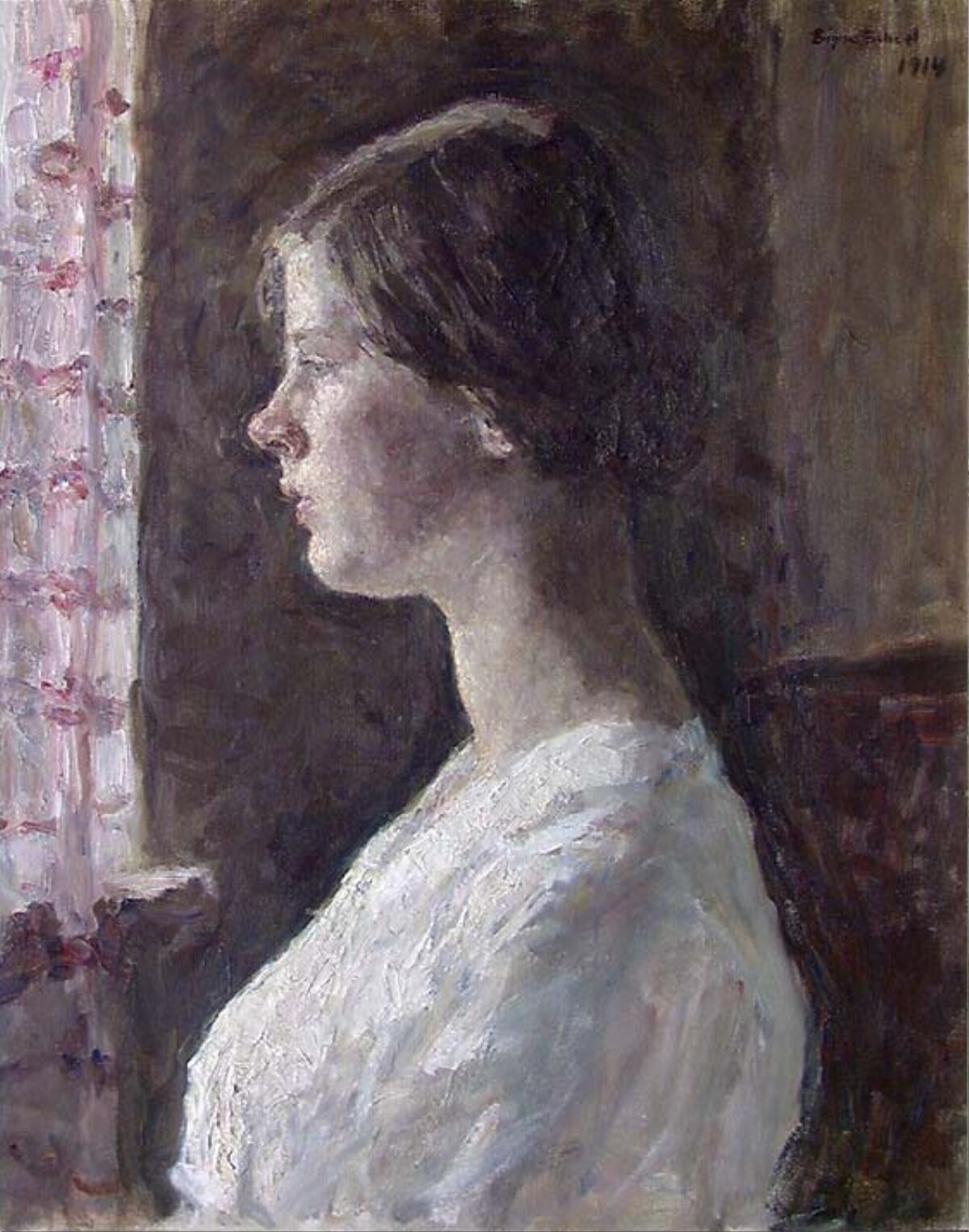 Signe Scheel, Profil ved vinduet, (Lilli Scheel) – Nasjonalmuseet ...