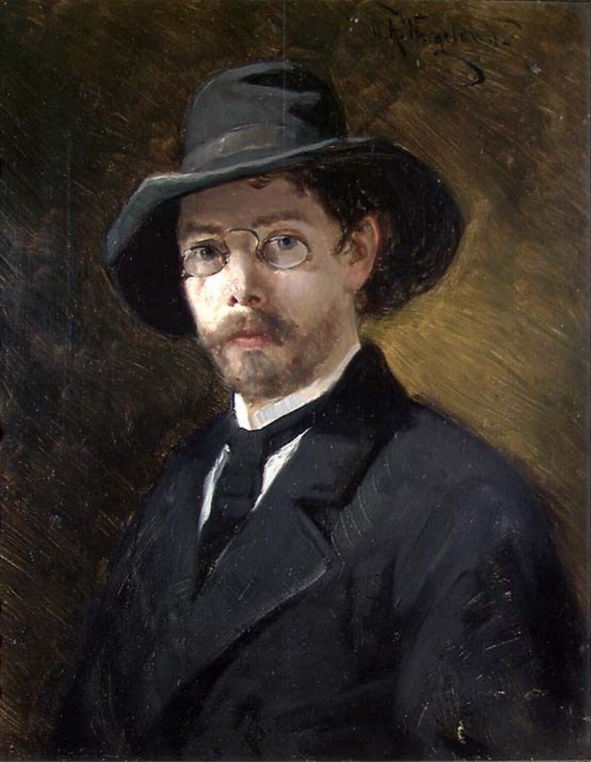 Oscar A. Wergeland, Portrait of the Swedish Painter Reinhold Callmander