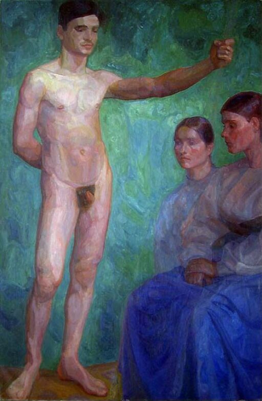 Male Nude and two Women