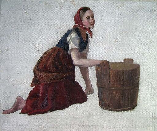Woman with Tub