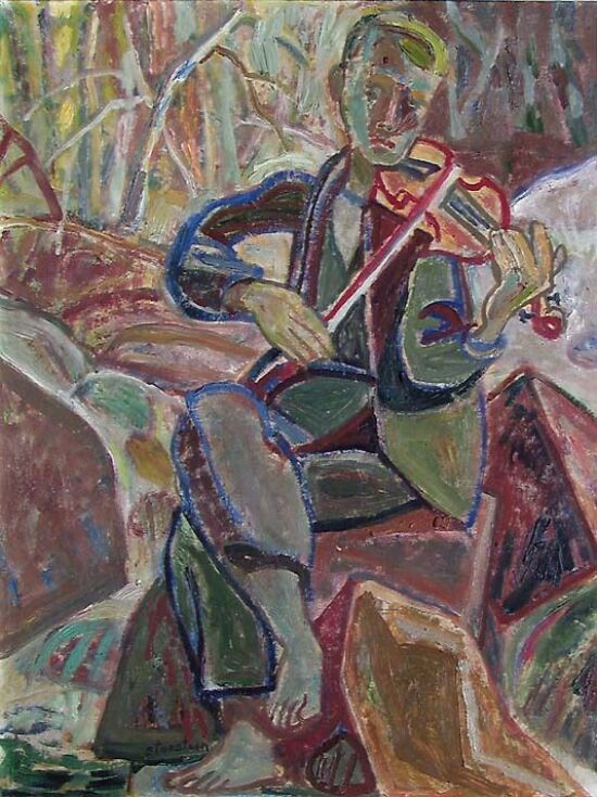 Fossegrimen. Sketch for the decoration of Oslo Council Hall