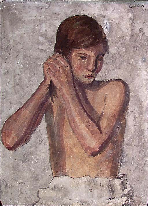 Girl combing her Hair