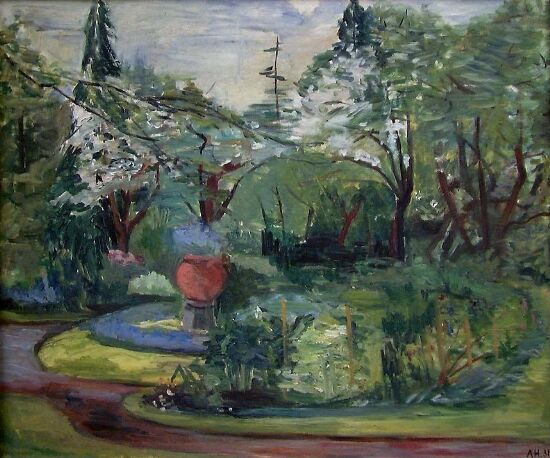 Blomsterbed i Lalla Hvalstads have