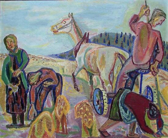 Haymaking in Vang in Valdres