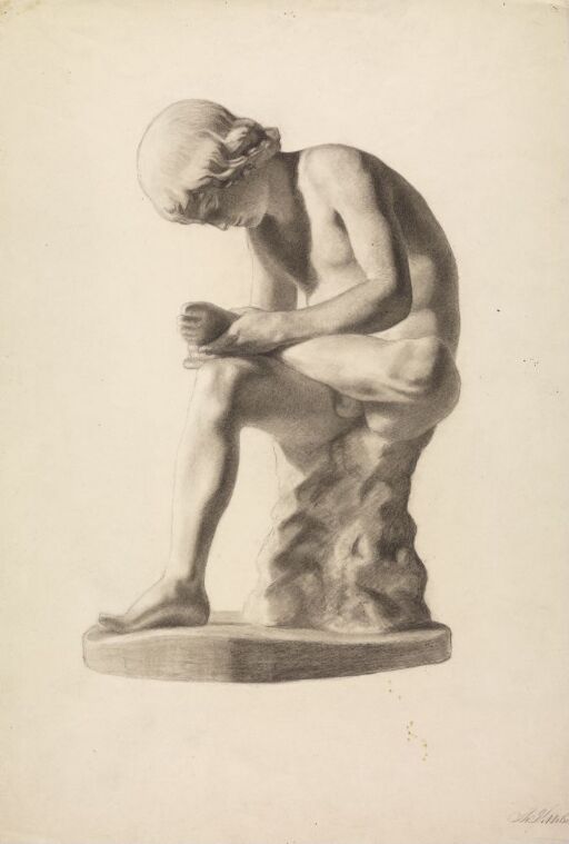 Sittende gutt, skulpturstudie
