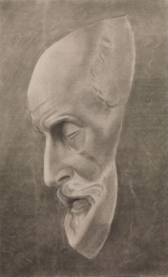 St. Hieronymus, studie etter skulptur