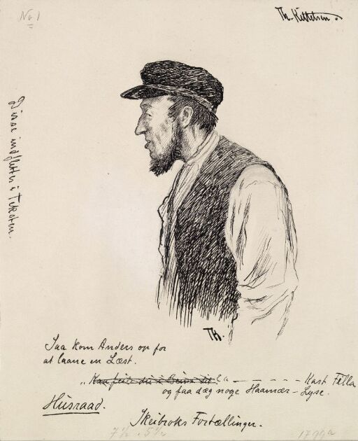 Illustration for Mathias Skeibrok, "Truthful Yarns", 1891