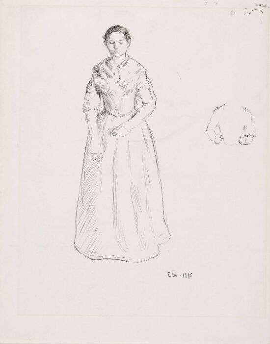 Studie av ung kvinne