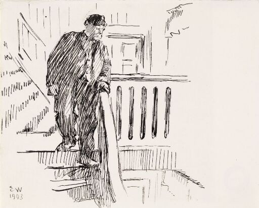 Forarbeid til illustrasjon, Jonas Lie, "Familien på Gilje", København 1903 [-1904]