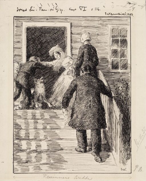 Illustrasjon til Jonas Lie "Familien på Gilje", København 1903 [-1904]