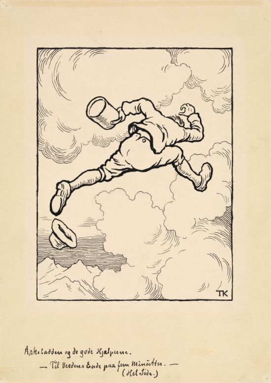 Han tok av loddene, fikk et spann, la i veien og vekk var han med det samme