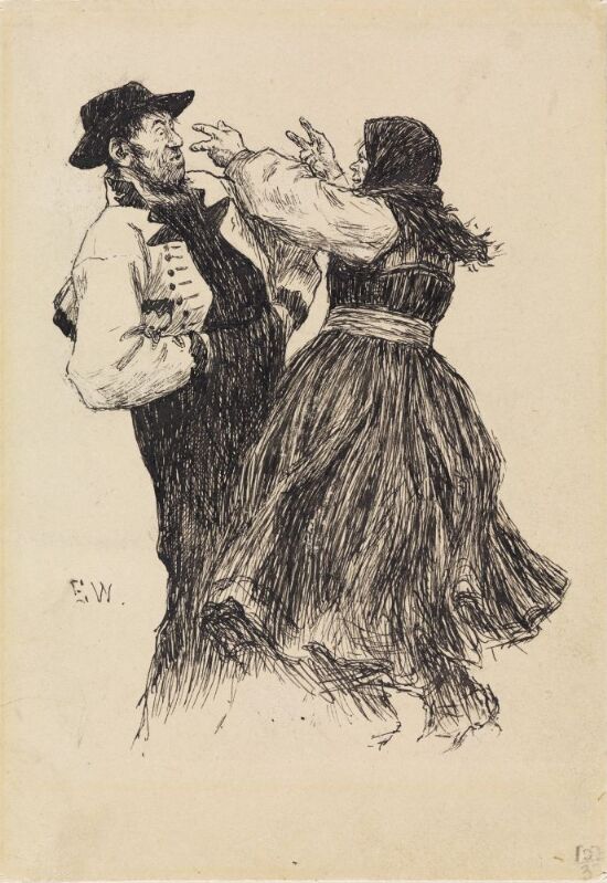 "Nay, nay! - Clip, clip, clip!" shrieked the Old Woman