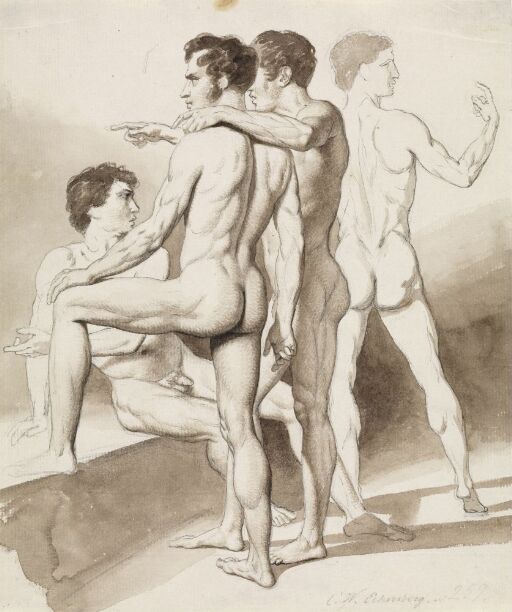 Four male nudes