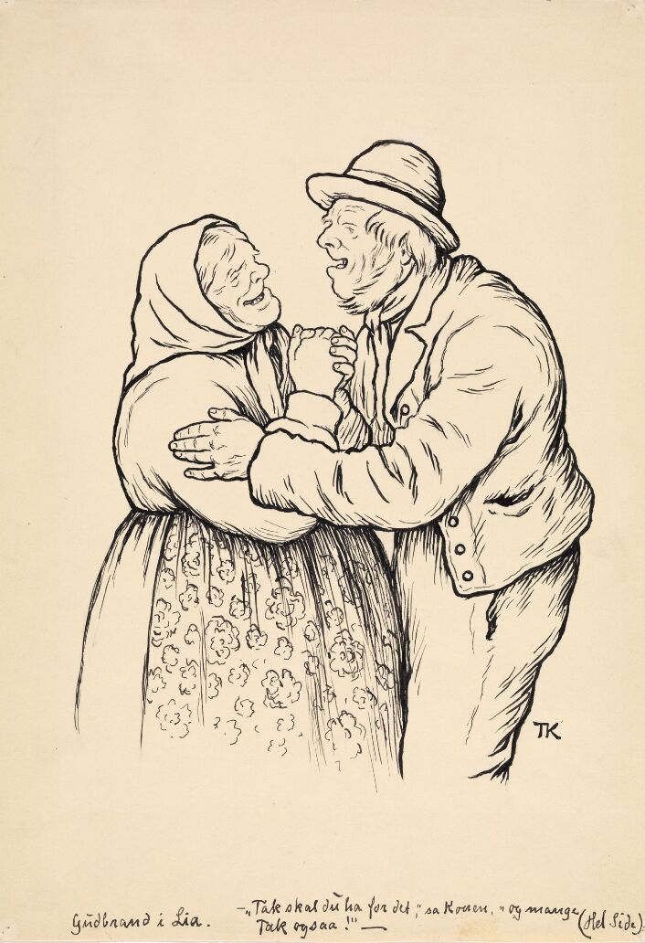 Theodor Kittelsen Takk Skal Du Ha For Det Sa Konen Og Mange Takk Ogsa Nasjonalmuseet Samlingen