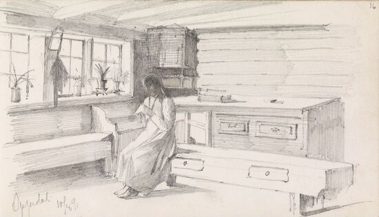 Young Woman in Interior