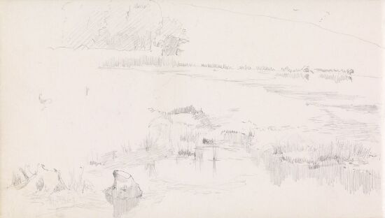 Landskap med elvebredd