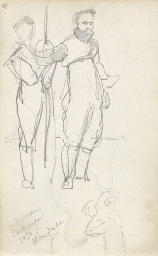 To menn i fektedrakter