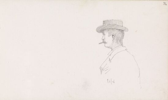 Man With Hat And Cigarette